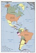 Large detailed political map of North and South America – 1996 ...