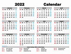 printable 2022 calendar landscape orientation - calendar yearly 2022 ...
