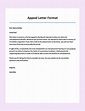 Appeal Letter Format Template - Google Docs, Word | Template.net