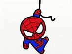 spider man ️ ️ ️ | Spiderman drawing, Spiderman painting, Spiderman cute