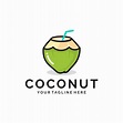 Logotipo de fruta de coco | Vector Premium