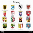 Wappen der Bundesländer, Alle deutschen Regionen Emblem Sammlung Stock ...