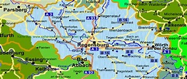Karte Orte im Landkreis Regensburg Reiseziele, Gemeinden & Städte