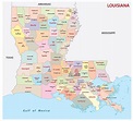 Map Of Louisiana Parishes With Cities - Florida Gulf Map