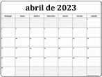 abril de 2023 calendario gratis | Calendario abril