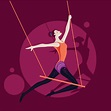 Performing Woman Trapeze Artist at the Circus 246061 Vector Art at Vecteezy