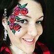 Beautiful Rose Face Paint Design