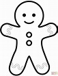 Simple Gingerbread Man coloring page | Free Printable Coloring Pages
