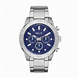 Relic Men's Silvertone Jordan with Blue Dial Watch - Jewelry - Watches ...