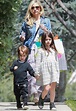 Sarah Michelle Gellar trails behind two children Rocky and Charlotte ...