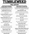 Tumbleweed Grill & Bar | Menu
