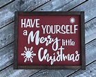 Have Yourself A Merry Little Christmas Framed Wood Sign | Etsy