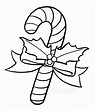 Christmas Candy Canes Coloring Pages To Tree Decorating