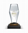 Premium Vector | Crystal glass trophy realistic award 3d transparent ...