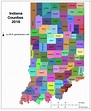 State Of Indiana Map With Counties - Map