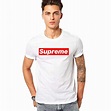 Buy VastraPur Men's Slim Fit White T-Shirt | Supreme (Large) at Amazon.in