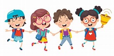 niños felices de la escuela de dibujos animados lindo 2538742 Vector en ...