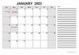 Free 2023 Calendar Template