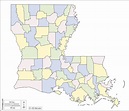 Louisiana Map With Parishes Blank | Paul Smith