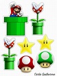 Topo de bolo Mario Bros para editar e imprimir grátis - Festa Free