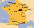 StepMap - Tour de France 2017 - Landkarte für Frankreich
