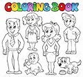 My family: Colorear la familia