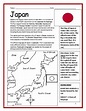 JAPAN - Introductory Geography Worksheet by Interactive Printables
