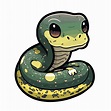cute anaconda cartoon style 20901575 Vector Art at Vecteezy