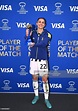 Agnese Bonfantini of Juventus poses with the Visa Player of the Match ...
