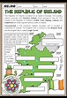 Ireland Worksheet (Map Work) Republic Of Ireland, The Republic ...