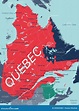 Quebec Province Vector Editable Map of the Canada Stock Vector ...