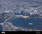 Aerial photography of Perth city with the Swan River and the Narrow ...