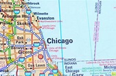 Map Of Chicago Stock Photo - Download Image Now - iStock