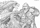 30 Free Printable Godzilla and Kong Coloring Pages