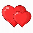 Two Red Hearts Clipart
