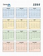 Free 1844 Calendars in PDF, Word, Excel