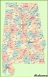 Large detailed map of Alabama - Ontheworldmap.com