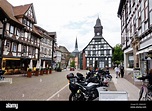 Historisches Rathaus in der Altstadt, Uslar, Niedersachsen, Deutschland ...
