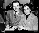 Lyle Talbot, left, taking out a license to marry his first wife ...