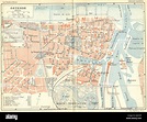 BELGIUM: Ostend Oostende Ostende. Town city ville plan carte map Stock ...