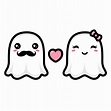Un par de lindos fantasmas enamorados | Vector Premium