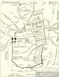 Fotomural Mapa antiguo de Jerusalén - PIXERS.ES