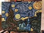 I made a version of starry night today : r/pics