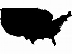 America Map Silhouette | Free vector silhouettes