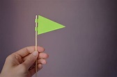 100 Small paper flags for event decor/ pick the color/flag on