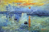 Impression Sunrise Painting by Claude Monet Reproduction | iPaintings.com