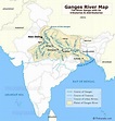 Río ganges en la India mapa de la India ganga mapa del río (en el Sur ...