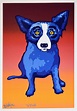 George Rodrigue - Louisiana Blue Dog Man - Signed Silkscreen Blue Dog ...
