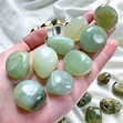 New Jade (Serpentine) Tumbled Stones - Shimmer & Light