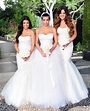 Kim decked her bridesmaids — sisters Khloé and Kourtney — in their ...